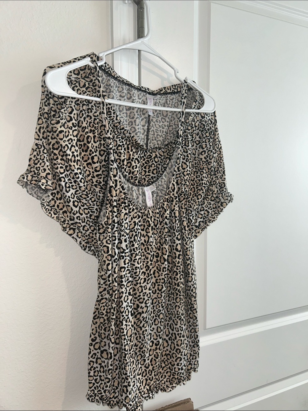 Leopard-Print Spaghetti Strap Tank & Shorts Set